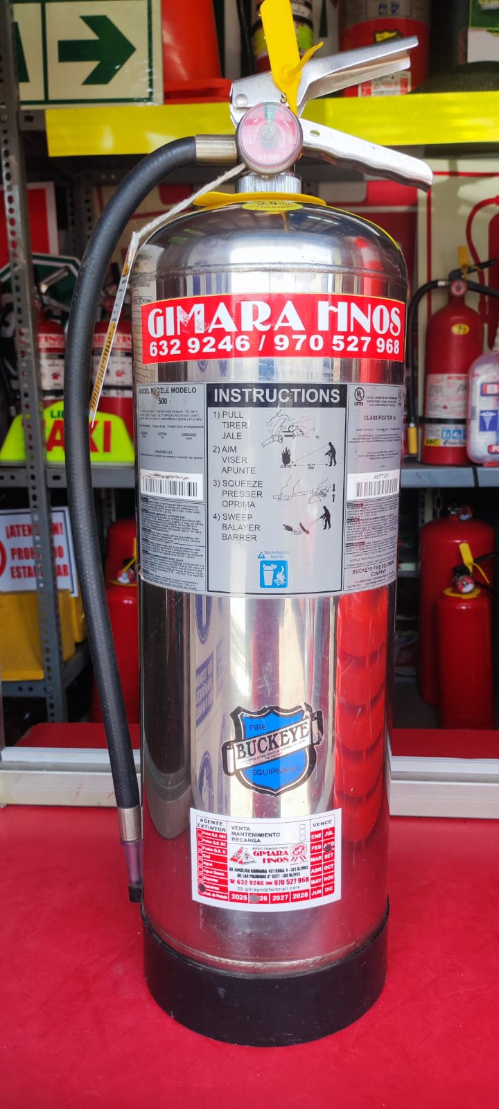 RECARGA  DE EXTINTOR ACETATO DE POTASIO 9L